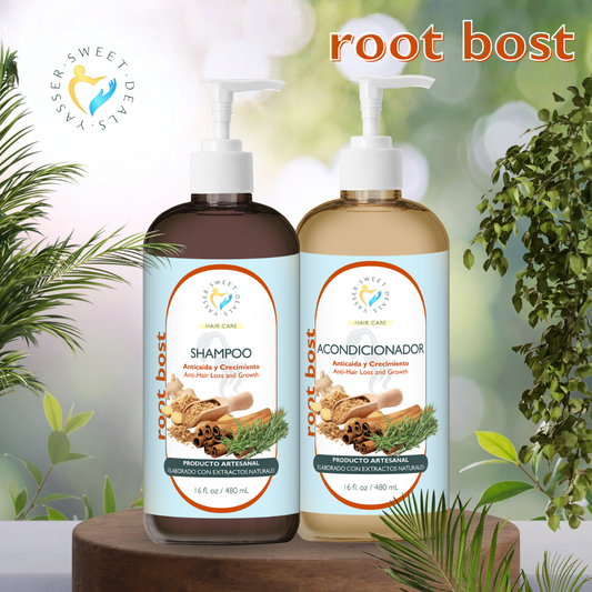 Root Bost - Shampoo & Acondicionador Anticaída y Crecimiento