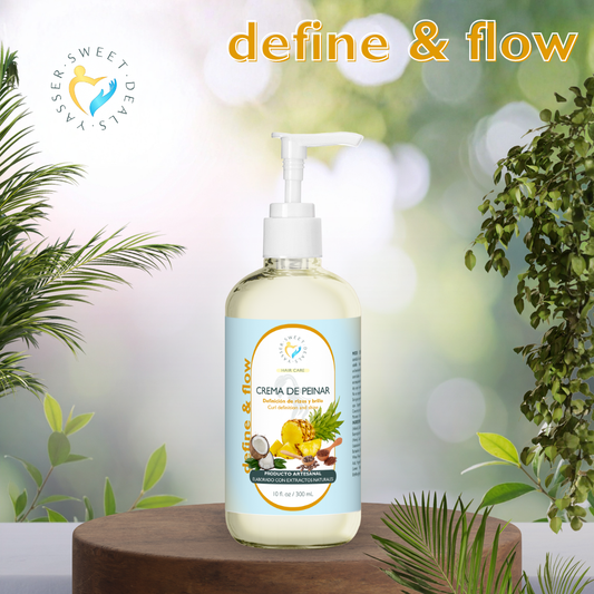 Define & Flow - Crema de Peinar Definición de Rizos y Brillo